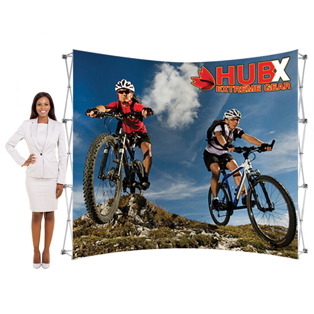 10 x 7.5 ft. RPL Fabric Pop Up Display Curved — Graphic Package / No Endcaps